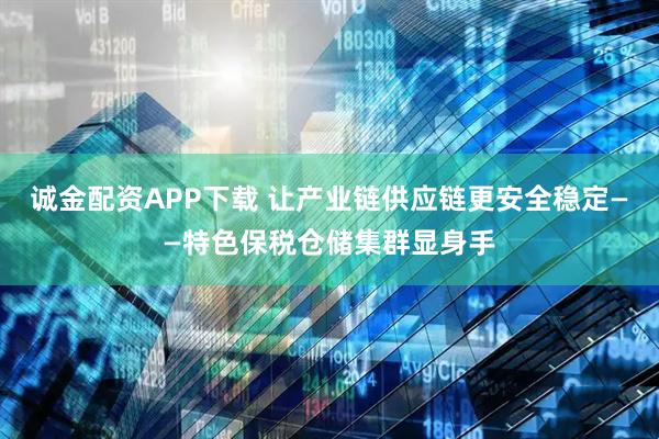 诚金配资APP下载 让产业链供应链更安全稳定——特色保税仓储集群显身手